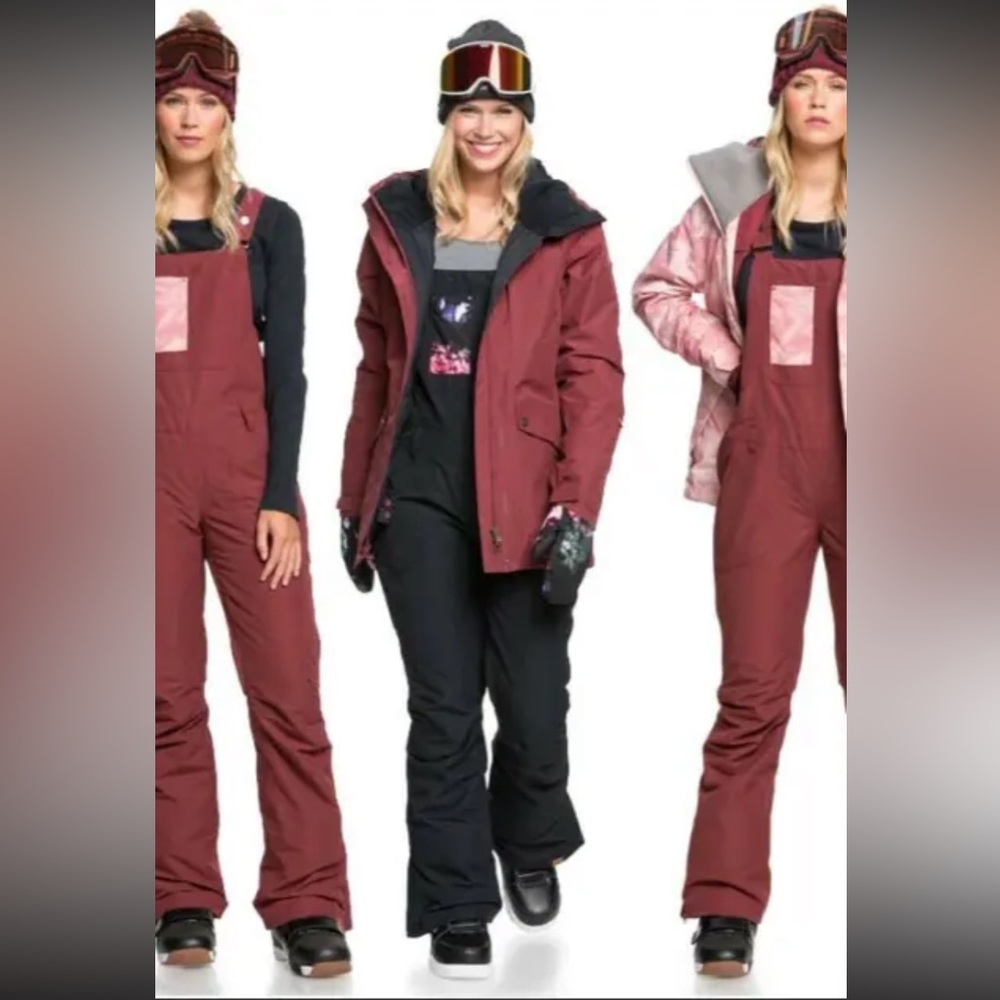 ROXY RIDEOUT BIB SNOWBOARD PANTS - WOMENS LARGE MAMMOTH MOUNTAIN COLLAB RARE HTF